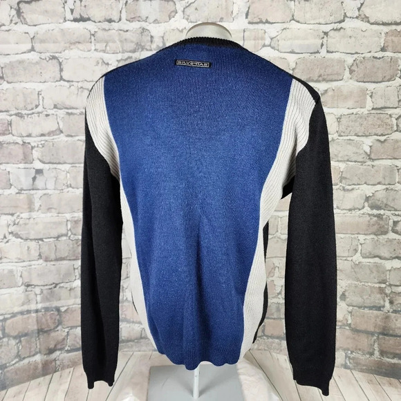Vintage Levi's SilverTab Wool Crewneck Pullover Sweater Royal  Blue Size Medium - Picture 8 of 13